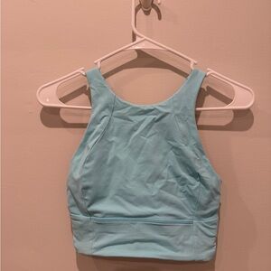 Lululemon Light Teal High Neck Sports Bra
